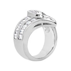 18K White Gold Round Diamond Ladies Ring 1.61ct 19.6mm 8 18K White Gold Round Diamond Ladies Ring 1.61ct 19.6mm -Its Hot Jewelry Shop 18k gold round diamond ladies ring 161ct p 32950 back white 20220426