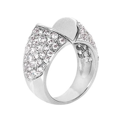 18K White Gold Round Diamond Ladies Ring 1.70ct 5 18K White Gold Round Diamond Ladies Ring 1.70ct - Image 3