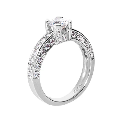 18K White Gold Round Diamond Ladies Ring 1.83ct 4.1mm 5 18K White Gold Round Diamond Ladies Ring 1.83ct 4.1mm - Image 3