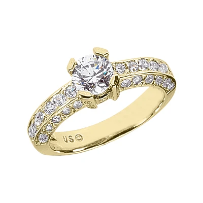 18K White Gold Round Diamond Ladies Ring 1.83ct 4.1mm 4 18K White Gold Round Diamond Ladies Ring 1.83ct 4.1mm - Image 2