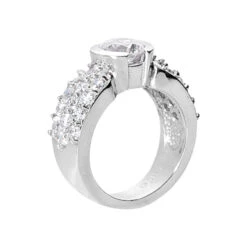 18K White Gold Round Diamond Ladies Ring 2.40ct 6.2mm -Its Hot Jewelry Shop 18k gold round diamond ladies ring 240ct p 32488 back white 20220426