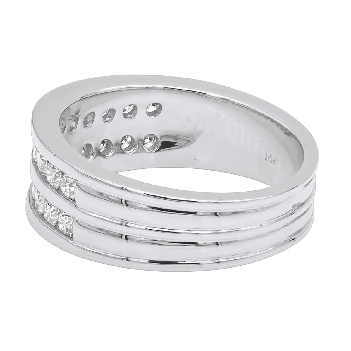 18K Rose Gold Round Diamond Men's Wedding Band 1.32ct 6 18K Rose Gold Round Diamond Men's Wedding Band 1.32ct - Image 4