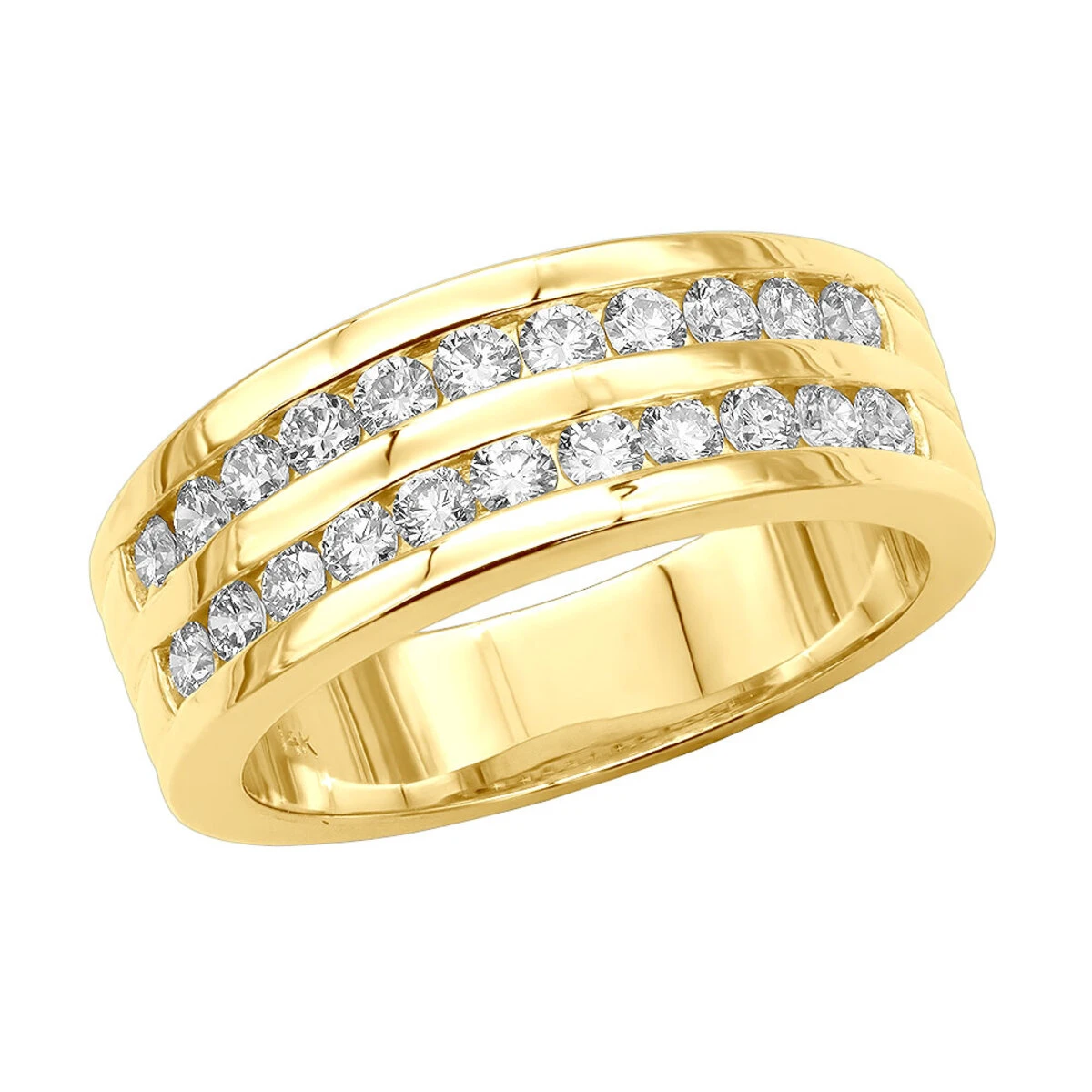 18K Rose Gold Round Diamond Men's Wedding Band 1.32ct 4 18K Rose Gold Round Diamond Men's Wedding Band 1.32ct - Image 2