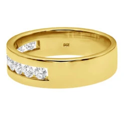 18K White Gold Round Diamond Men's Wedding Ring 0.81ct -Its Hot Jewelry Shop 18k gold round diamond mens wedding ring 081ct p 31191 back yellow 20220420 20220426 20221011 20221011 20221027