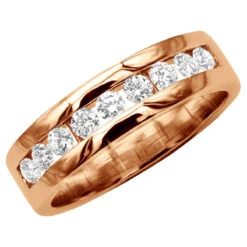 18K White Gold Round Diamond Men's Wedding Ring 0.81ct -Its Hot Jewelry Shop 18k gold round diamond mens wedding ring 081ct p 31191 rose 20221011 20221027