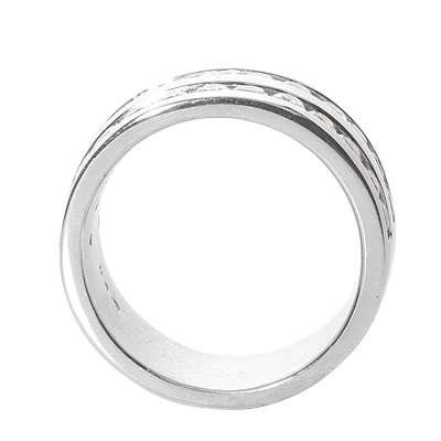 18K White Gold Round Diamond Men's Wedding Ring 2.08ct 5 18K White Gold Round Diamond Men's Wedding Ring 2.08ct - Image 3