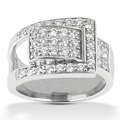 18K White Gold Round Diamond Right Hand Ladies Ring 0.50ct 3 18K White Gold Round Diamond Right Hand Ladies Ring 0.50ct