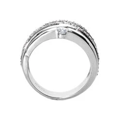 18K White Gold Round Diamond Right Hand Ladies Ring 0.57ct -Its Hot Jewelry Shop 18k gold round diamond right hand ladies ring 057ct p 31559 back white 20220426