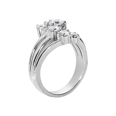 18K White Gold Round Diamond Right Hand Ladies Ring 0.65ct 5 18K White Gold Round Diamond Right Hand Ladies Ring 0.65ct - Image 3