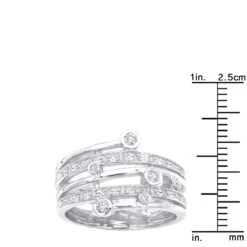 18K White Gold Round Diamond Right Hand Women's Ring 0.40ct 13 18K White Gold Round Diamond Right Hand Women's Ring 0.40ct -Its Hot Jewelry Shop 18k gold round diamond right hand womens ring 040ct p 31589 rulerwh