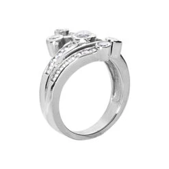 18K White Gold Round Diamond Right Hand Women's Ring 0.95ct -Its Hot Jewelry Shop 18k gold round diamond right hand womens ring 095ct p 31605 back white 20220420 20220426