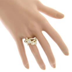 18K Yellow Gold Round Diamond Right Hand Women's Ring 1.17ct -Its Hot Jewelry Shop 18k gold round diamond right hand womens ring 117ct p 31591 bodye