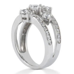 18K White Gold Round Diamond Right Hand Women's Ring 1ct -Its Hot Jewelry Shop 18k gold round diamond right hand womens ring 1ct p 31623 back white 20220420 20220426