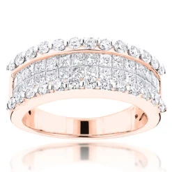 18K White Gold Round Princess Diamond Band 2.28ct 10 18K White Gold Round Princess Diamond Band 2.28ct -Its Hot Jewelry Shop 18k gold round princess diamond band 228ct p 50165 rose