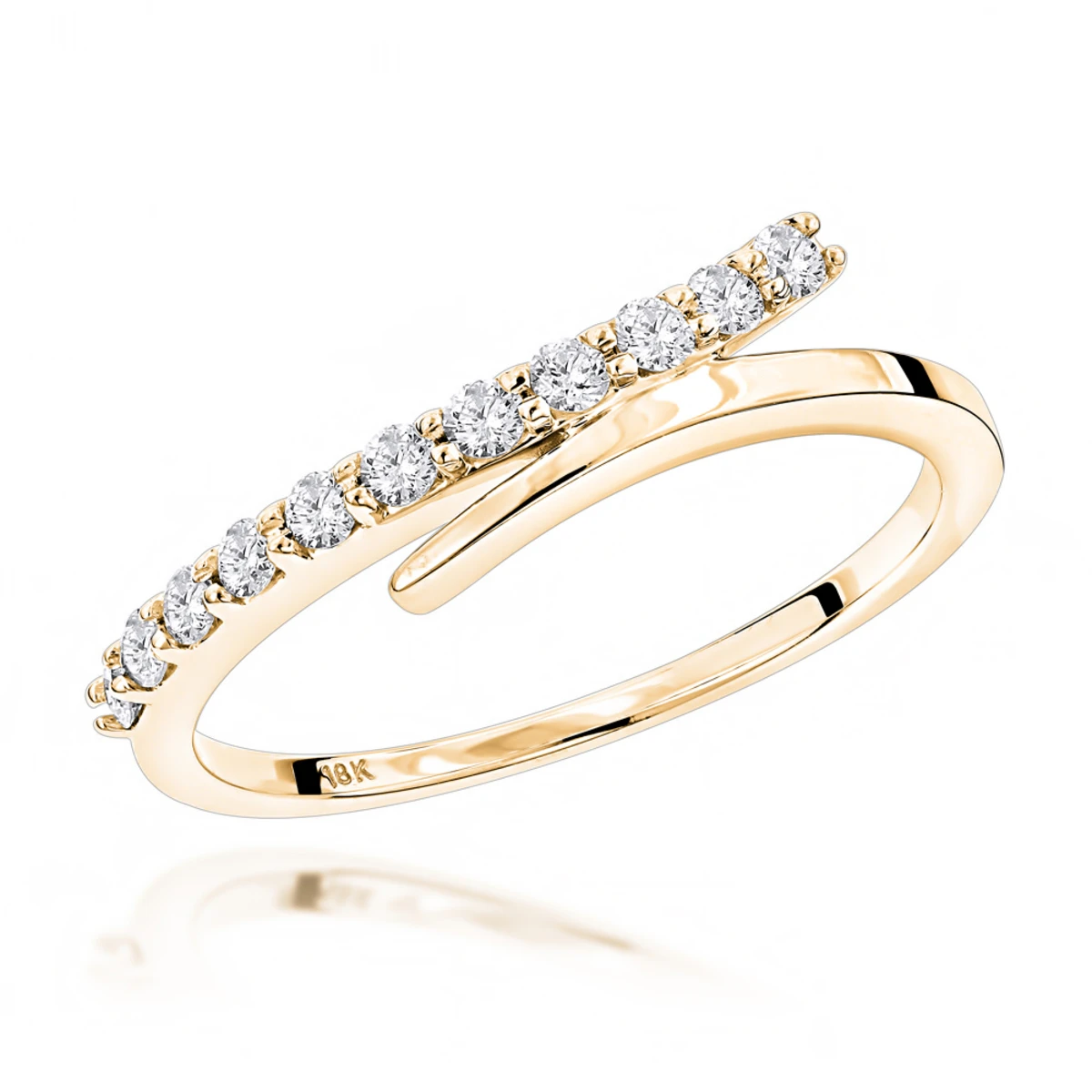 18K White Gold Women's Designer Diamond Wedding Band 0.32ct 4 18K White Gold Women's Designer Diamond Wedding Band 0.32ct - Image 2