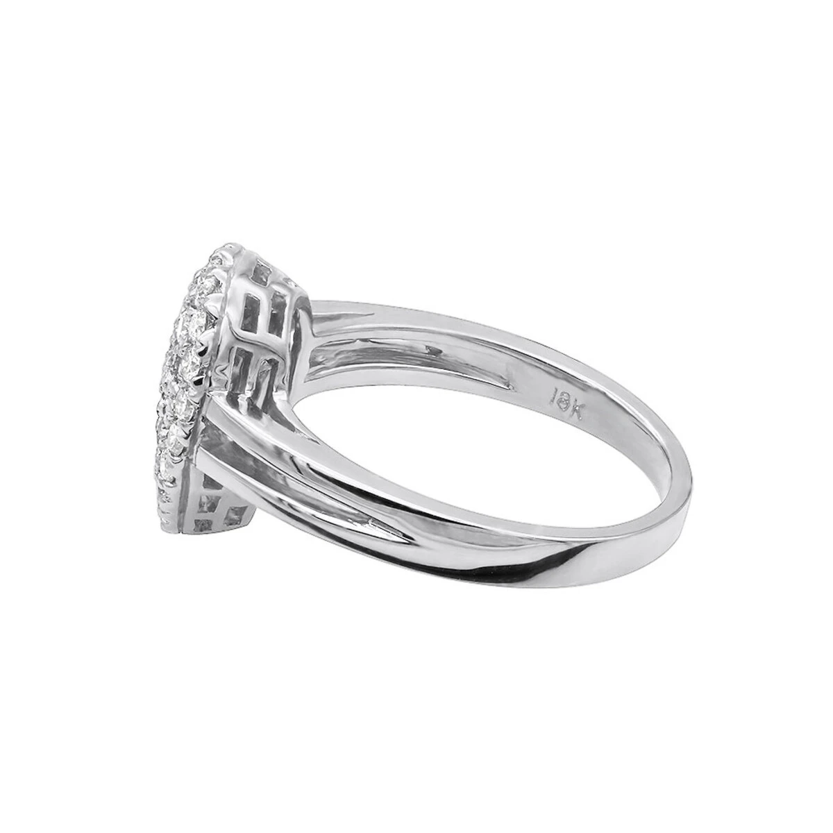 18K Yellow Gold Women's Diamond Ring Pear Shape 0.5ct 6 18K Yellow Gold Women's Diamond Ring Pear Shape 0.5ct - Image 4