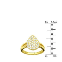 18K Yellow Gold Women's Diamond Ring Pear Shape 0.5ct 17 18K Yellow Gold Women's Diamond Ring Pear Shape 0.5ct -Its Hot Jewelry Shop 18k gold womens diamond ring 048ct p 32858 ruler