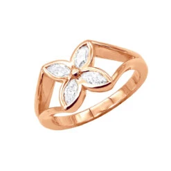 18K Yellow Gold Women's Diamond Ring Flower Design 0.6ct 12 18K Yellow Gold Women's Diamond Ring Flower Design 0.6ct -Its Hot Jewelry Shop 18k gold womens diamond ring 060ct p 32122 ro