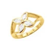 18K Yellow Gold Women's Diamond Ring Flower Design 0.6ct -Its Hot Jewelry Shop 18k gold womens diamond ring 060ct p 32122 ye