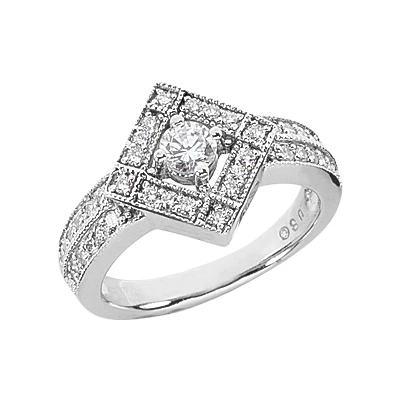 18K White Gold Women's Diamond Ring 0.60ct 3 18K White Gold Women's Diamond Ring 0.60ct