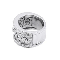 18K White Gold Women's Diamond Ring 1.20ct 13.4mm -Its Hot Jewelry Shop 18k gold womens diamond ring 120ct p 32524 backwh