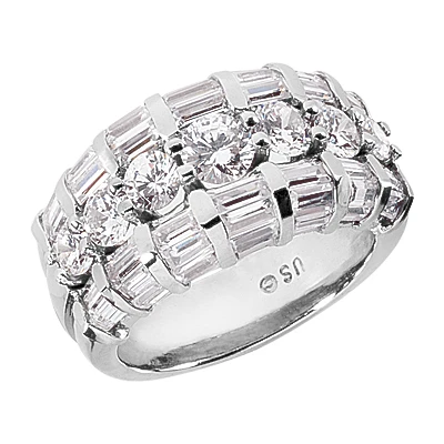 18K White Gold Women's Diamond Ring 3.79ct 3 18K White Gold Women's Diamond Ring 3.79ct