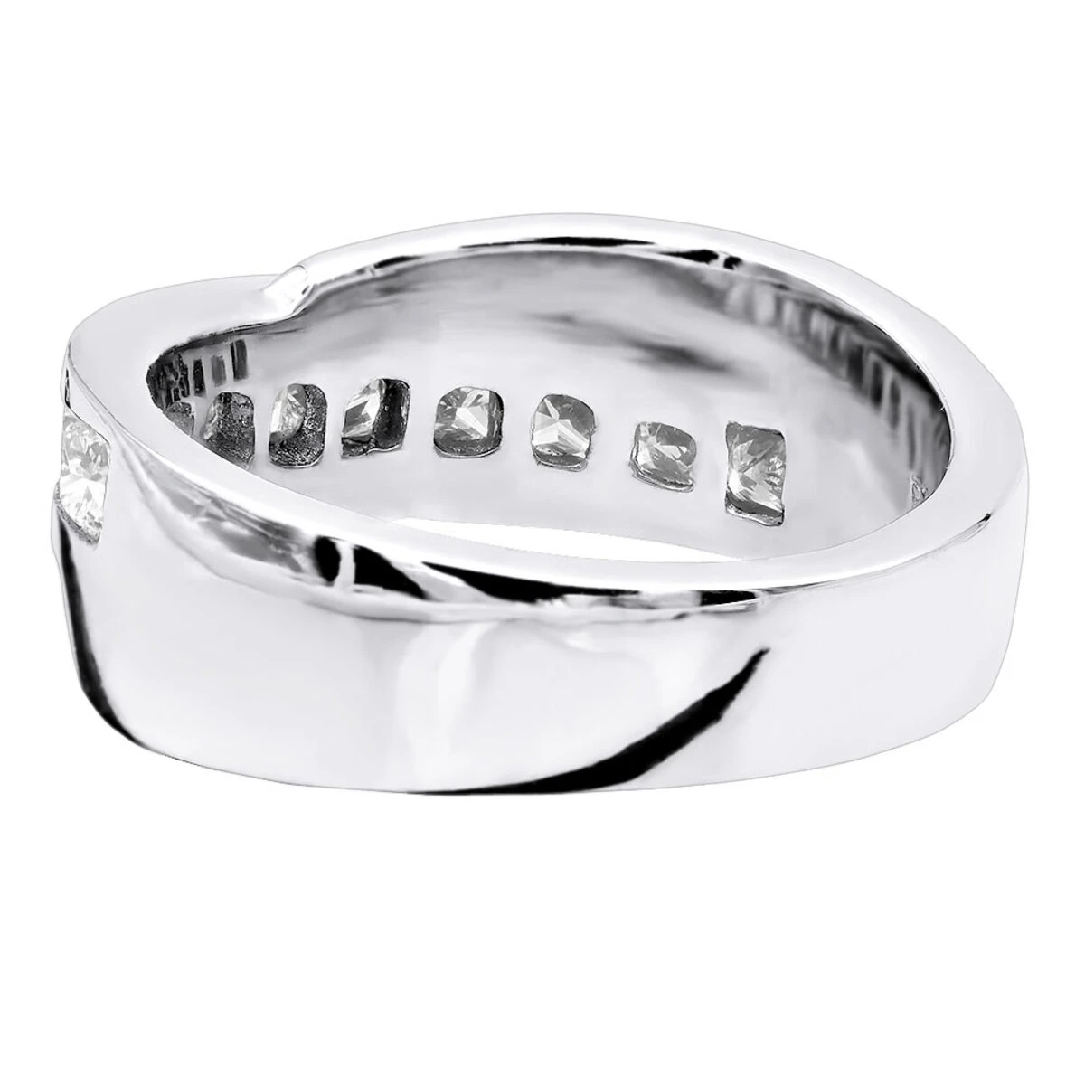 18K White Gold Women's Diamond Wedding Band 1ct 6 18K White Gold Women's Diamond Wedding Band 1ct - Image 4