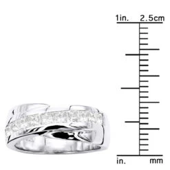 18K White Gold Women's Diamond Wedding Band 1ct 13 18K White Gold Women's Diamond Wedding Band 1ct -Its Hot Jewelry Shop 18k gold womens diamond wedding band 1ct p 30805 rulerwh
