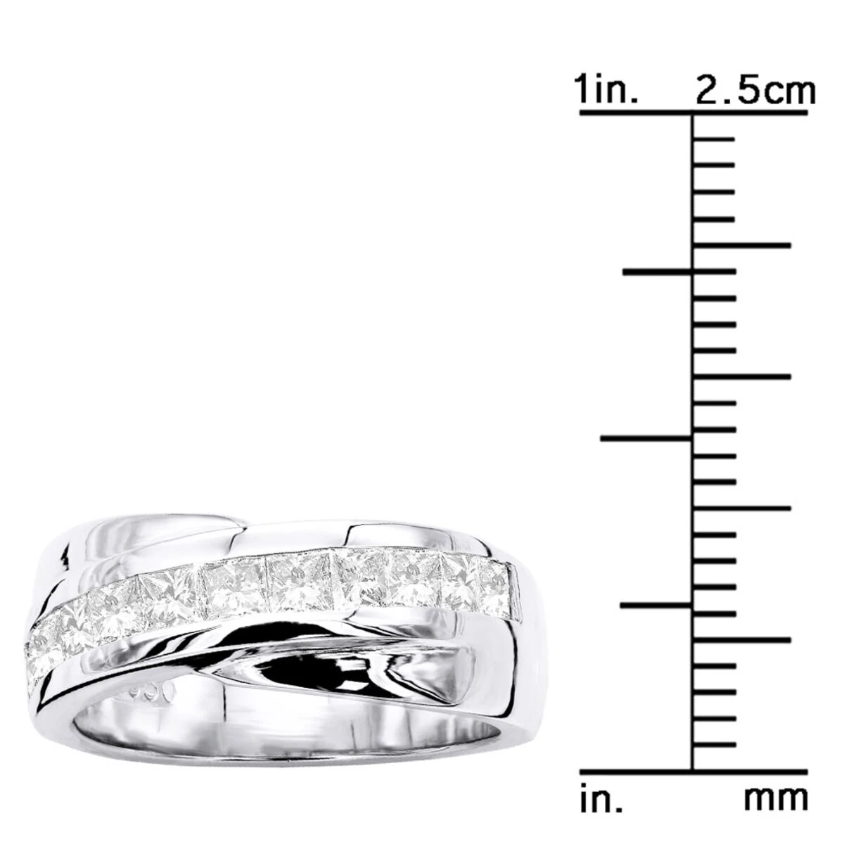 18K White Gold Women's Diamond Wedding Band 1ct 8 18K White Gold Women's Diamond Wedding Band 1ct - Image 6