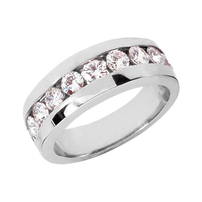 18K White Gold Women's Diamond Wedding Ring 1.10ct 3 18K White Gold Women's Diamond Wedding Ring 1.10ct