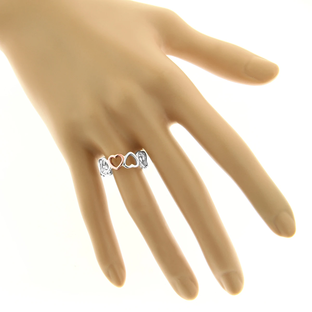 Tiffany & Co. 18K Gold Sterling Silver Tiffany Style Hearts Ring 4 Tiffany & Co. 18K Gold Sterling Silver Tiffany Style Hearts Ring - Image 2