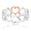Tiffany & Co. 18K Gold Sterling Silver Tiffany Style Hearts Ring -Its Hot Jewelry Shop 18k rose gold sterling silver tiffany hearts ring main