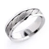 Solid 18K White Gold Men's Woven Wedding Band 2 Solid 18K White Gold Men's Woven Wedding Band -Its Hot Jewelry Shop 18k solid gold mens woven wedding band 1