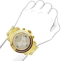 18k Yellow Gold Pltd Fully Iced Out Large Men's Diamond Watch Luxurman Escalade 48mm 3.5ct 9 18k Yellow Gold Pltd Fully Iced Out Large Men's Diamond Watch Luxurman Escalade 48mm 3.5ct -Its Hot Jewelry Shop 18k yellow gold pltd oversized mens diamond watch fully iced out luxurman escalade 35ct 968854 bod