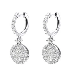 2 Carat Dangling Round Diamond Drop Earrings For Women By Luxurman 14K White Gold 11 2 Carat Dangling Round Diamond Drop Earrings For Women By Luxurman 14K White Gold -Its Hot Jewelry Shop 2 carat dangling round diamond drop earrings for women by luxurman 14k gold backwh