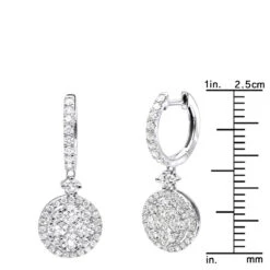 2 Carat Dangling Round Diamond Drop Earrings For Women By Luxurman 14K White Gold 13 2 Carat Dangling Round Diamond Drop Earrings For Women By Luxurman 14K White Gold -Its Hot Jewelry Shop 2 carat dangling round diamond drop earrings for women by luxurman 14k gold rulerwh