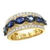 4 Carat Diamond And Sapphire Cocktail Ring For Women 14K Yellow Gold Luxurman Band -Its Hot Jewelry Shop 2 carat diamond and sapphire cocktail ring for women 14k gold luxurman band ye