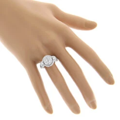 2 Carat Diamond Engagement Ring Cluster Set Diamonds 14K White Gold By Luxurman 12 2 Carat Diamond Engagement Ring Cluster Set Diamonds 14K White Gold By Luxurman -Its Hot Jewelry Shop 2 carat diamond engagement ring cluster set diamonds 14k gold by luxurman bodwh