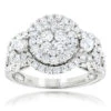 2 Carat Diamond Engagement Ring Cluster Set Diamonds 14K White Gold By Luxurman 1 2 Carat Diamond Engagement Ring Cluster Set Diamonds 14K White Gold By Luxurman -Its Hot Jewelry Shop 2 carat diamond engagement ring cluster set diamonds 14k gold by luxurman mainwh