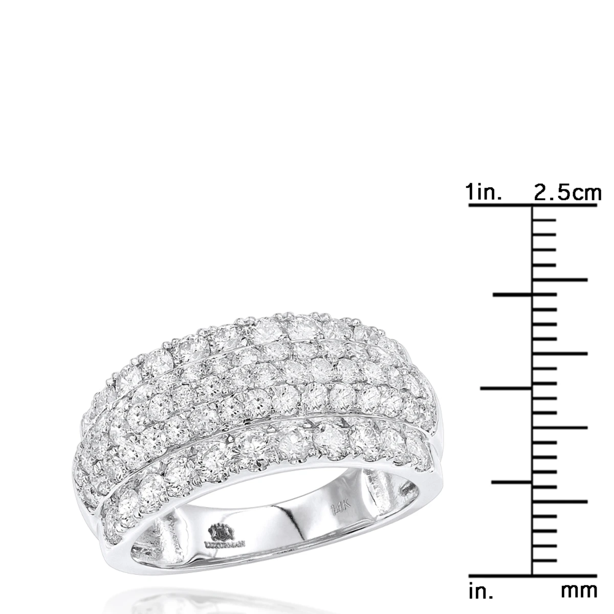 2 Carat Unique Diamond Wedding Band For Women 14K White Gold Ladies Cocktail Ring 8 2 Carat Unique Diamond Wedding Band For Women 14K White Gold Ladies Cocktail Ring - Image 6