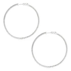 2 Inch Diamond Hoop Earrings 4ct 14K White Gold Inside Out Design 11 2 Inch Diamond Hoop Earrings 4ct 14K White Gold Inside Out Design -Its Hot Jewelry Shop 2 inch diamond hoop earrings 4ct 14k inside out design p 45906 backwh