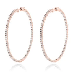 2 Inch Diamond Hoop Earrings 4ct 14K White Gold Inside Out Design 10 2 Inch Diamond Hoop Earrings 4ct 14K White Gold Inside Out Design -Its Hot Jewelry Shop 2 inch diamond hoop earrings 4ct 14k inside out design p 45906 ro