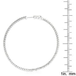 2 Inch Diamond Hoop Earrings 4ct 14K White Gold Inside Out Design 13 2 Inch Diamond Hoop Earrings 4ct 14K White Gold Inside Out Design -Its Hot Jewelry Shop 2 inch diamond hoop earrings 4ct 14k inside out design p 45906 rulerwh