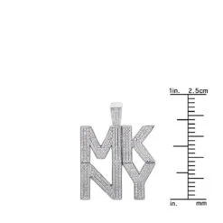 2 Inch Men's Custom Diamond Pendant 14K Yellow Gold 4 Letter Initials 3 Carats 17 2 Inch Men's Custom Diamond Pendant 14K Yellow Gold 4 Letter Initials 3 Carats -Its Hot Jewelry Shop 2 inch mens custom diamond pendant solid 14k gold 4 letter initials 3 carats 100586 ruler