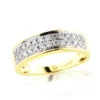 2 Row Diamond Wedding Band 14K Gold 0.75ct -Its Hot Jewelry Shop 2 row diamond wedding band 14k 075ct 1