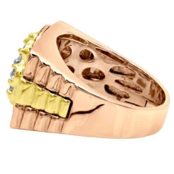 2 Tone 14K White Gold Rolex Style Men's Diamond Ring 1ct Gold -Its Hot Jewelry Shop 2 tone gold rolex style mens diamond ring 095ct 14k p 50171 backro