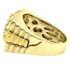 2 Tone 14K White Gold Rolex Style Men's Diamond Ring 1ct Gold -Its Hot Jewelry Shop 2 tone gold rolex style mens diamond ring 095ct 14k p 50171 backye