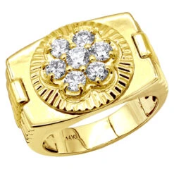 2 Tone 14K White Gold Rolex Style Men's Diamond Ring 1ct Gold -Its Hot Jewelry Shop 2 tone gold rolex style mens diamond ring 095ct 14k p 50171 ye