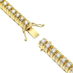 15 Carat Unique Diamond Tennis Bracelet For Men 14K Yellow Gold By Luxurman -Its Hot Jewelry Shop 20 carat unique diamond tennis bracelet for men in 14k gold by luxurman backye