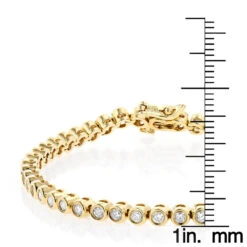 2.20 Carat Diamond Tennis Bracelet 14K Yellow Gold Bezel Set 13 2.20 Carat Diamond Tennis Bracelet 14K Yellow Gold Bezel Set -Its Hot Jewelry Shop 220 carat diamond tennis bracelet 14k bezel set p 22425 rulerye